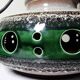 Pair of large Herda pendant lights in glazed ceramic, 1970s