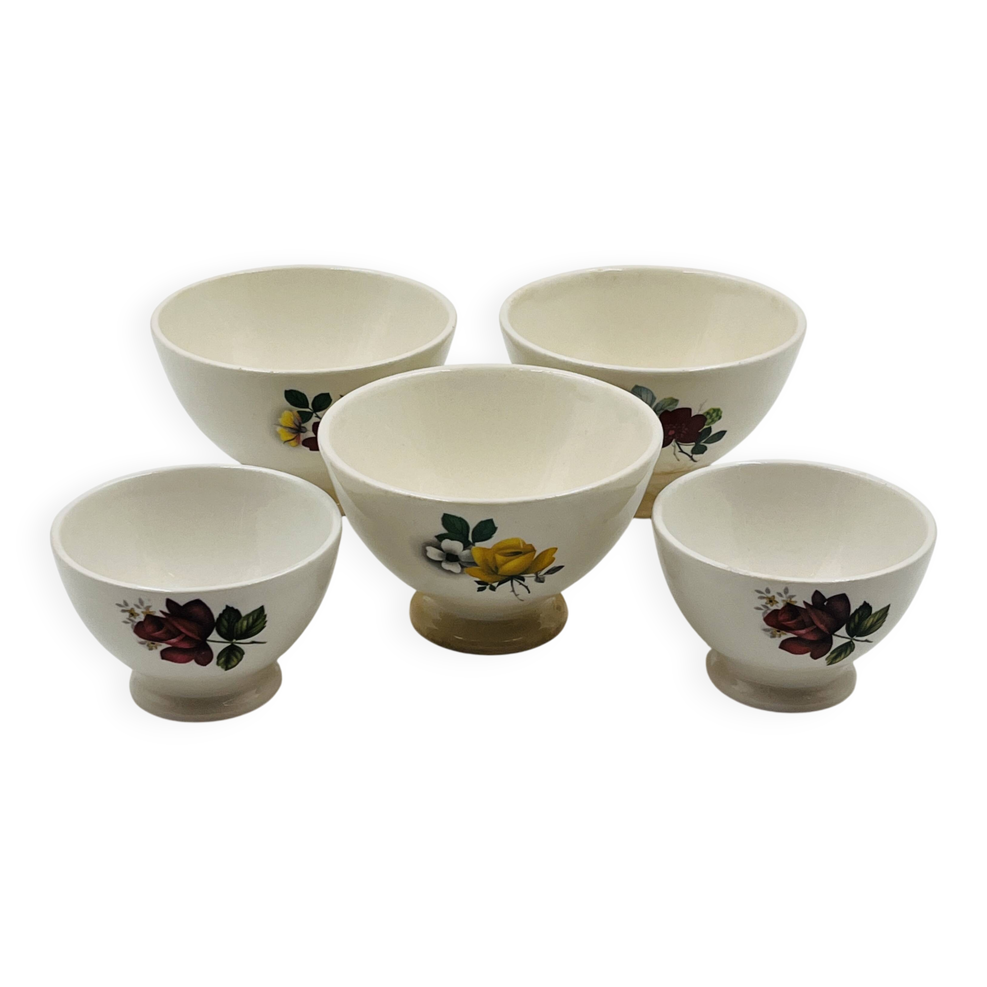 Set of 5 Boch Frères Keramis bowls