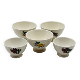 Set of 5 Boch Frères Keramis bowls