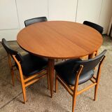 Table ronde vintage extensible