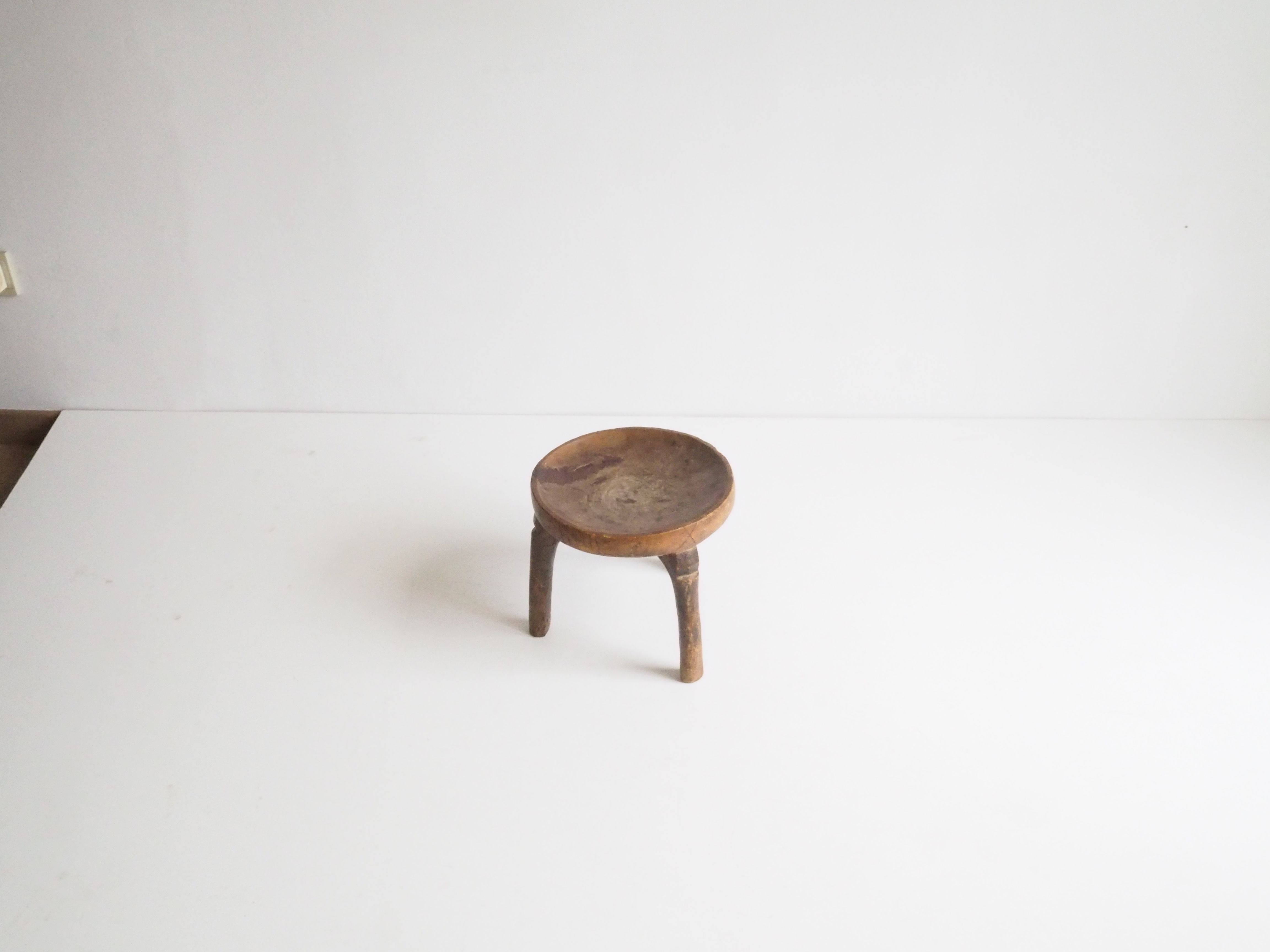Wa-Hehe tribal carved tripod stool, Tanzania 1950s