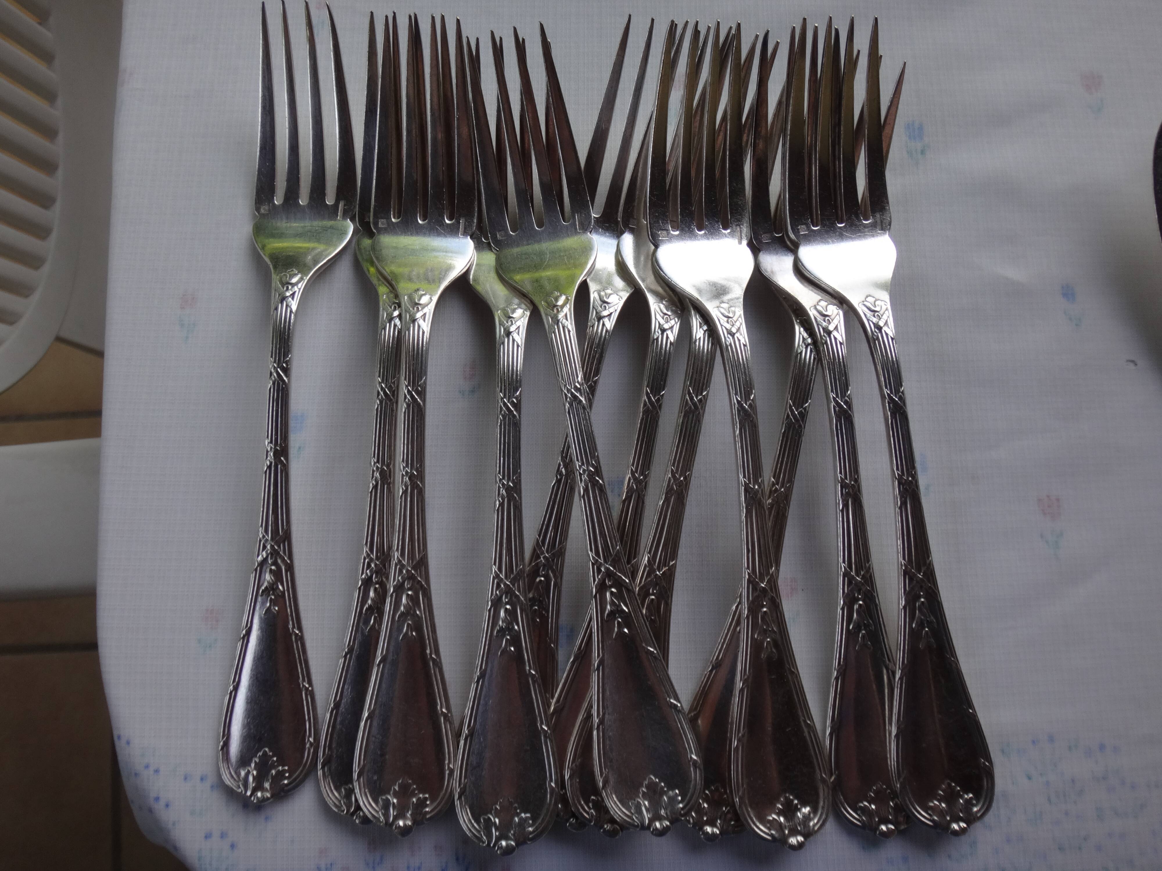 12 Christofle fish cutlery