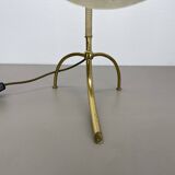 Tripod kalmar stilnovo style hollywood regency table lamp in brass, austria, 1950s