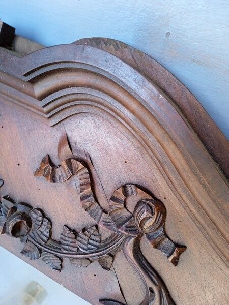 Pediment carved wood paneling Louis XVI style ep XIXth