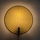 Pair of green plexiglass and gold metal wall lights by Erco, 1950s, Germany.