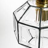 Beautiful rare original 60s  Limburg octagonal glass pendant lamp