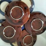 Vintage blue bowl mix & match set – country breakfast spirit