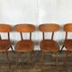 Series of 6 chair baumann scandinavian beech spirit 1950 1960 vintage design