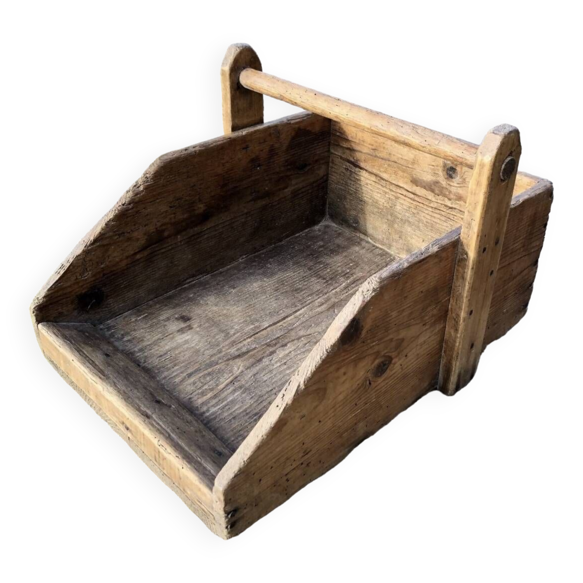 Old wooden basket market gardener florist Savoie chalet