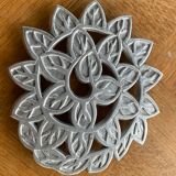 Metal underside foliage pattern