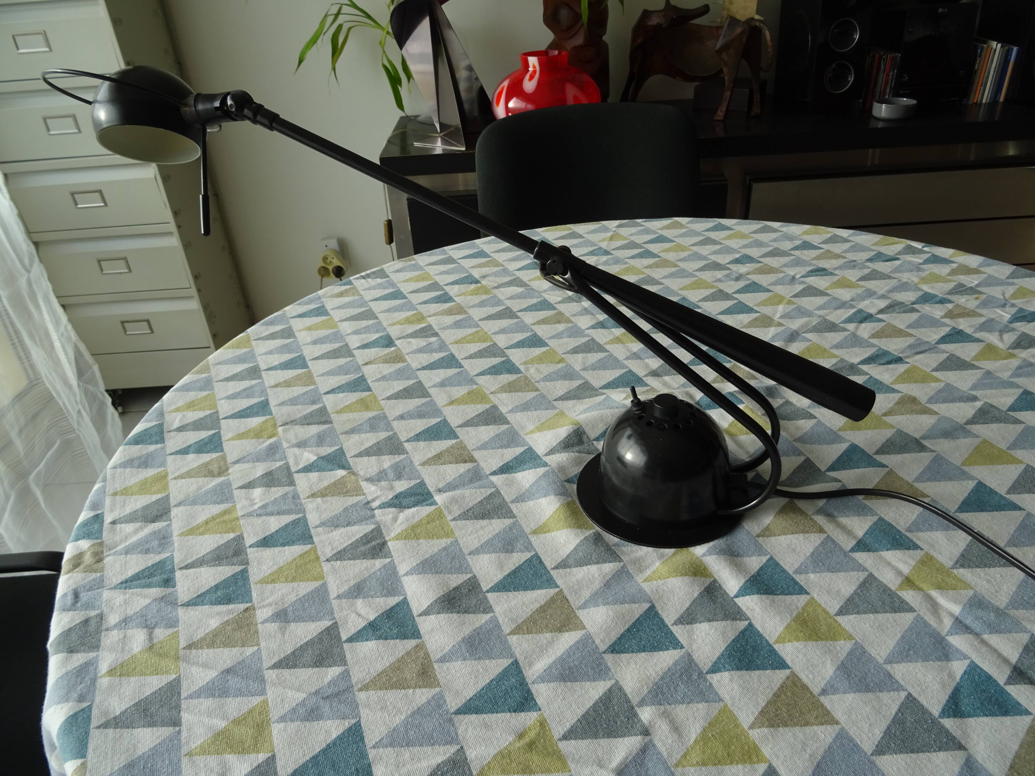 Aluminor articulated lamp black metal Vintage 70/80