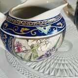 Small milk jug and sugar bowl from Japan with floral patterns from the 1930s/1940s.