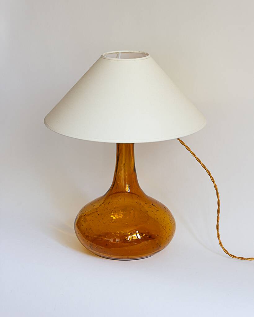 Bubble blown glass lamp base, 60s/70s