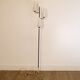 Vintage three-light floor lamp, in brass and opaline metal 1960