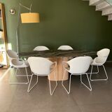6 Elephant Kristalia armchairs with sled base