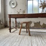 2m walnut drapery farm table