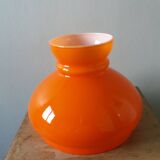Abat-jour globe opaline orange