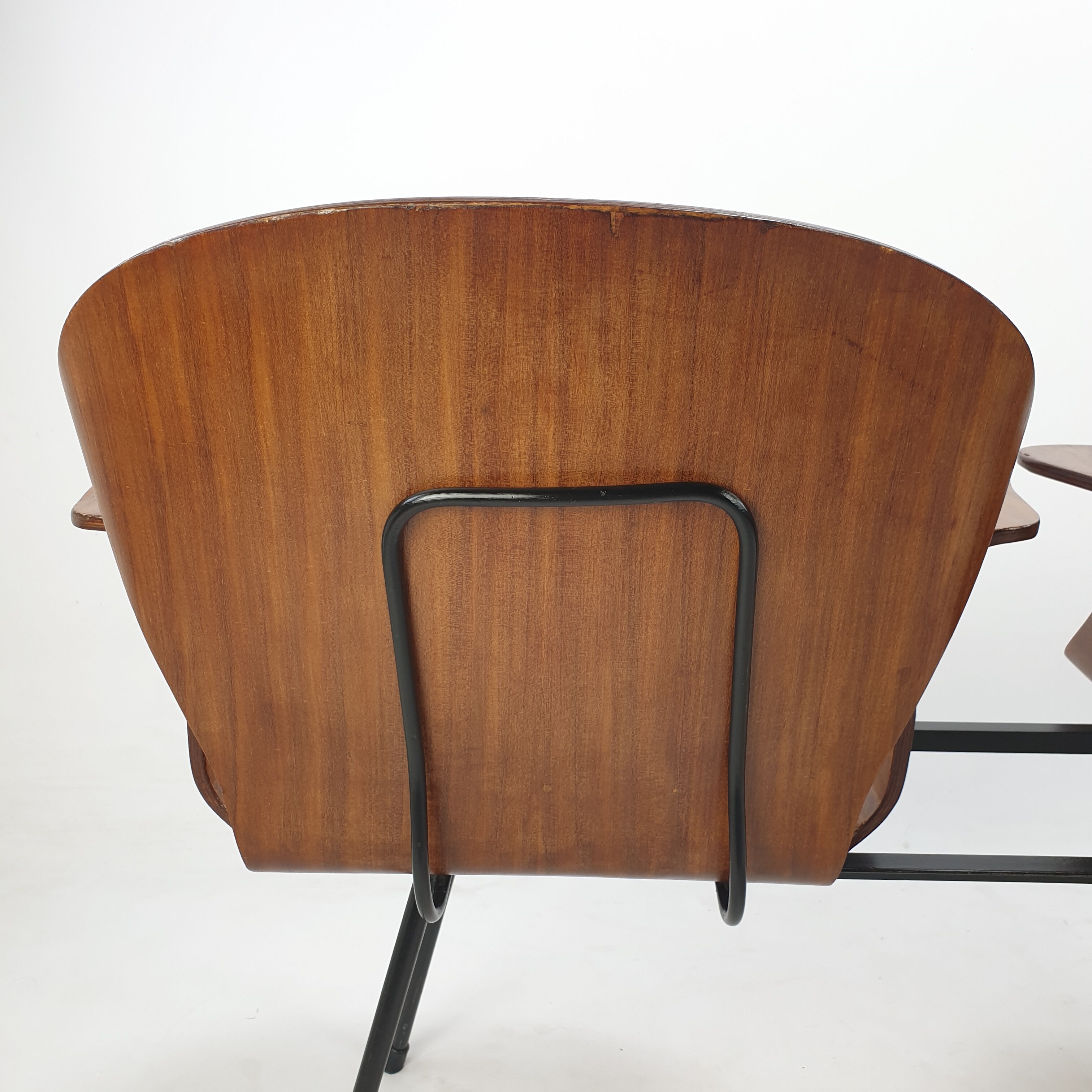 Mid Century Italian 3-seat Bench by Carlo Ratti, 50's