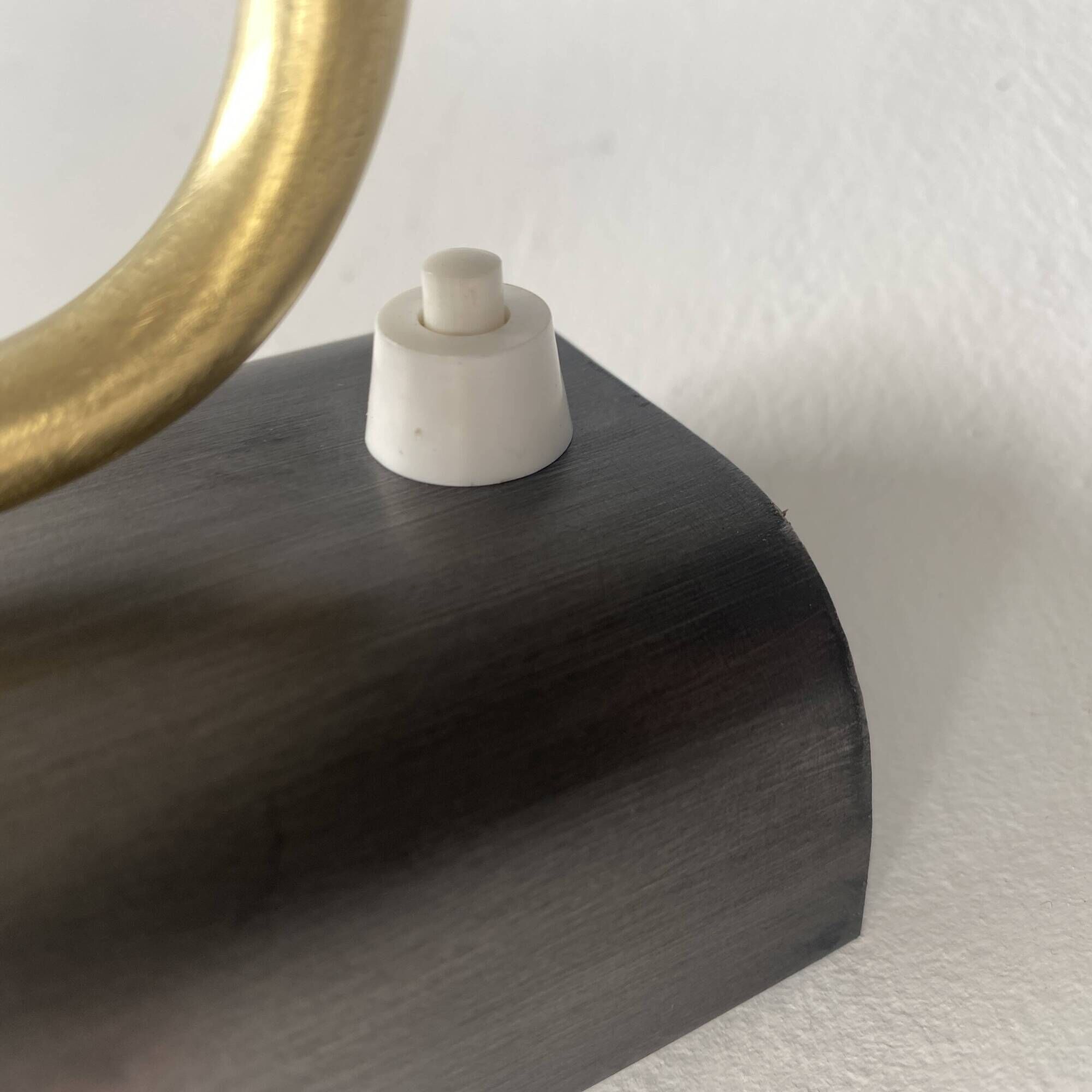 Old brass and prismatic glass xxl stem lamp