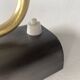 Old brass and prismatic glass xxl stem lamp