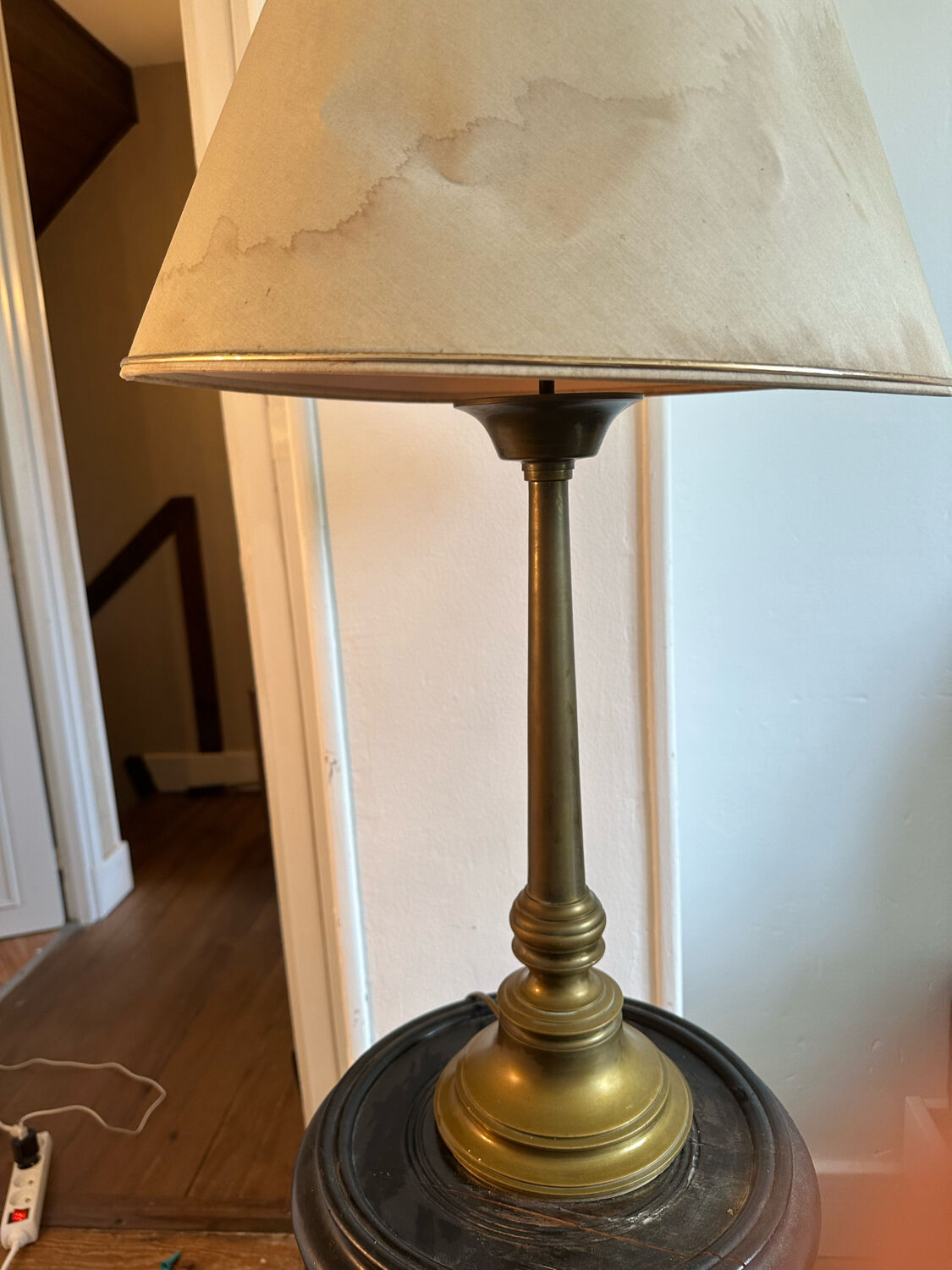 Large 70's brass lamp