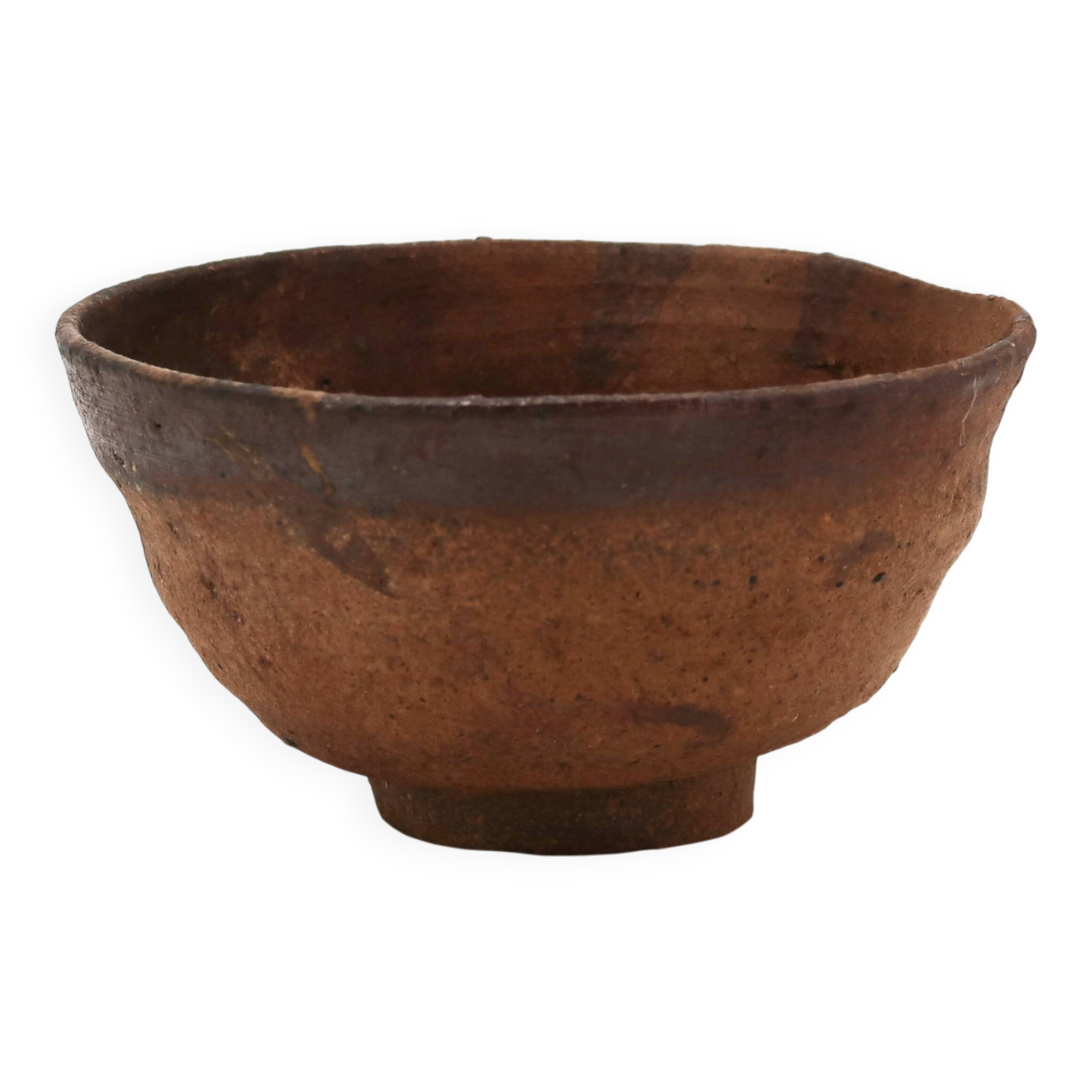 Stoneware bowl wood-fired by Jean Marie Foubert, vintage ceramics.