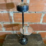 Ashtray on Stand + Tray + Metal Magazine Rack in Black + Vintage Chrome