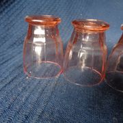 Lot 5 glasses old glass pink press aperitif digestive art nouveau art deco