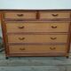 Vintage bamboo and raffia chest of drawers