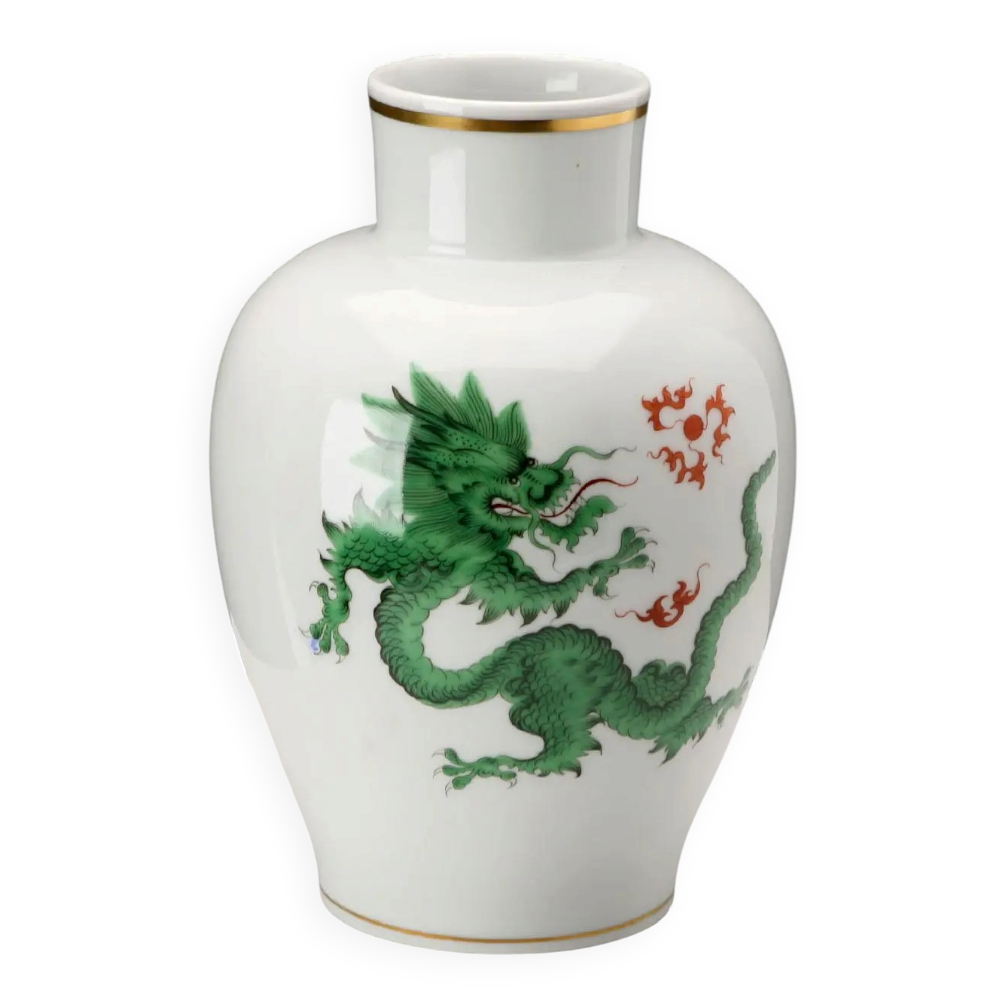 Antique Meissen vase in Asian style, Germany, 20th century.