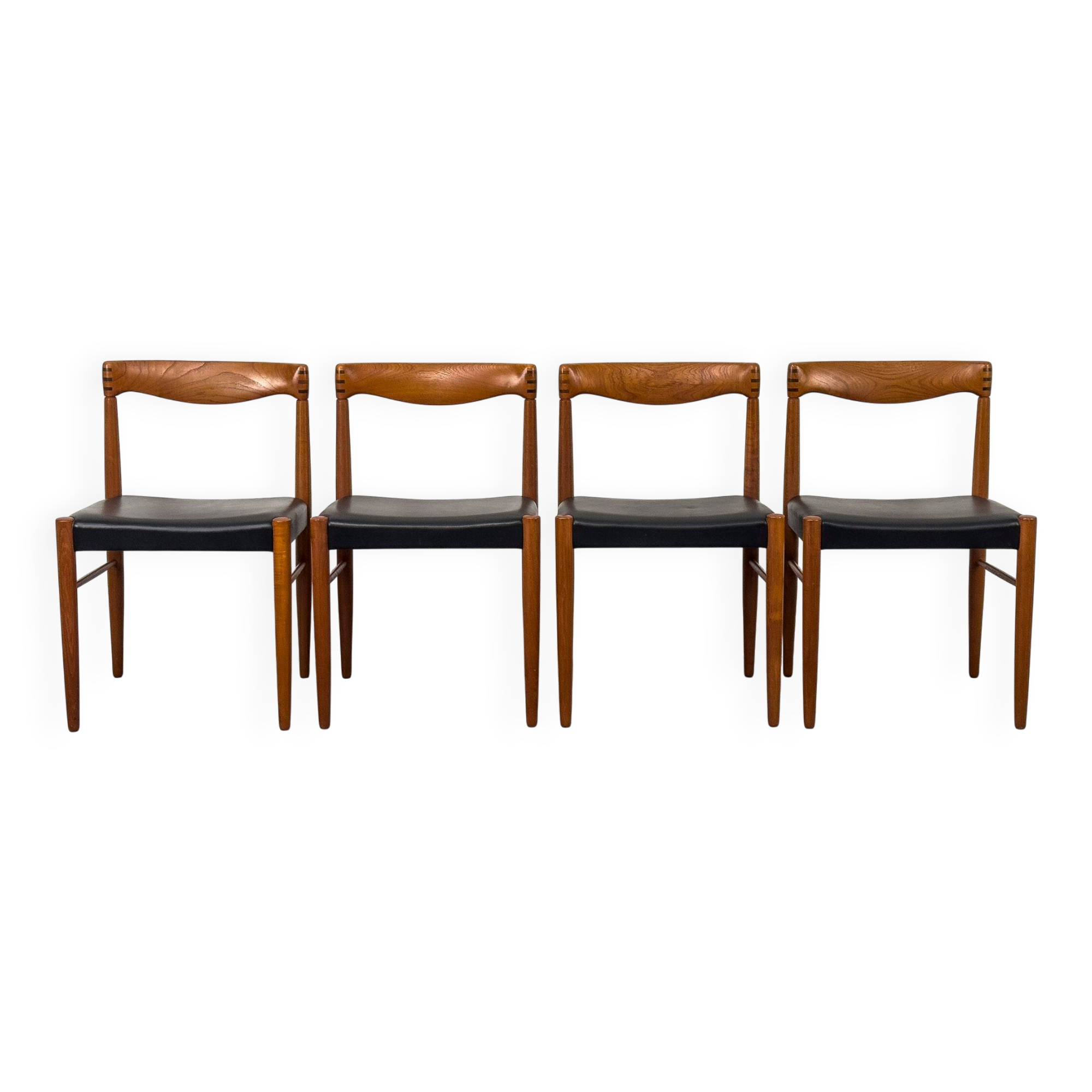 Danish Teak Dining Chairs by H. W. Klein for Bramin, 1960s, Set of 4