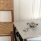 Table low white marble
