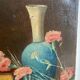 Oil painting still life with flowers