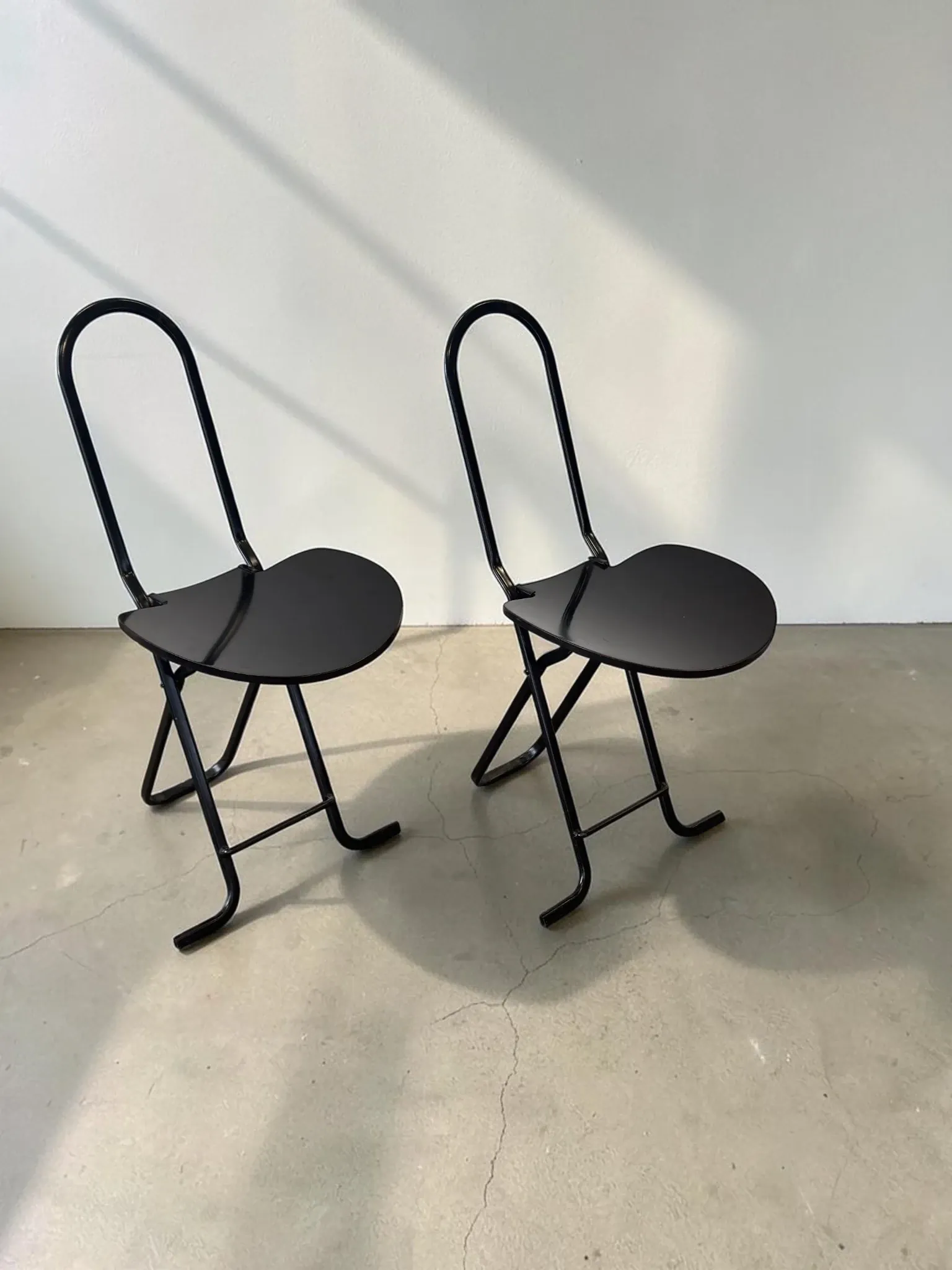 Set of 2 vintage folding chairs Dafne by Gastone Rinaldi for La Tema