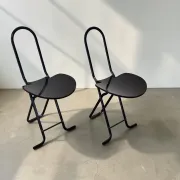 Set of 2 vintage folding chairs Dafne by Gastone Rinaldi for La Tema