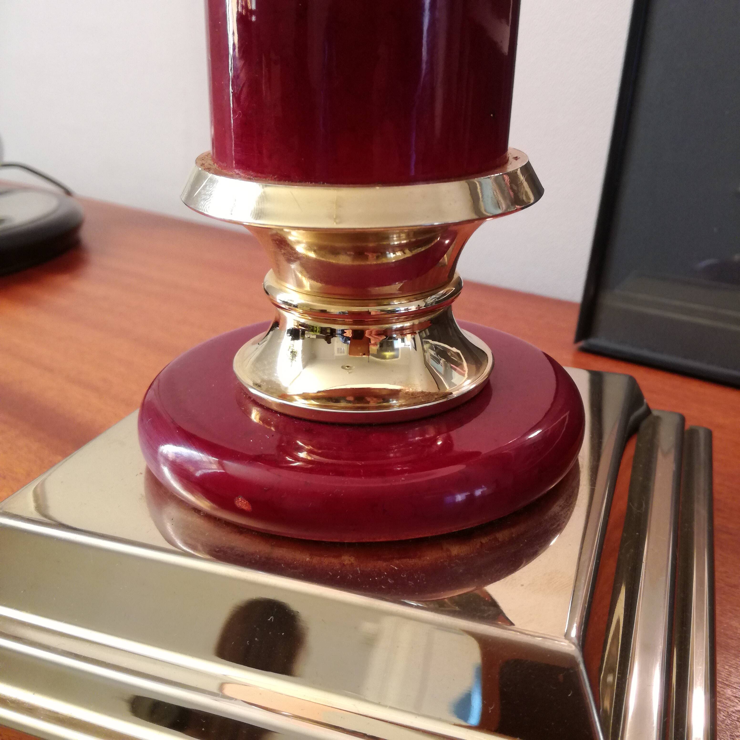 De Schuyneter column lamp in brass 1970