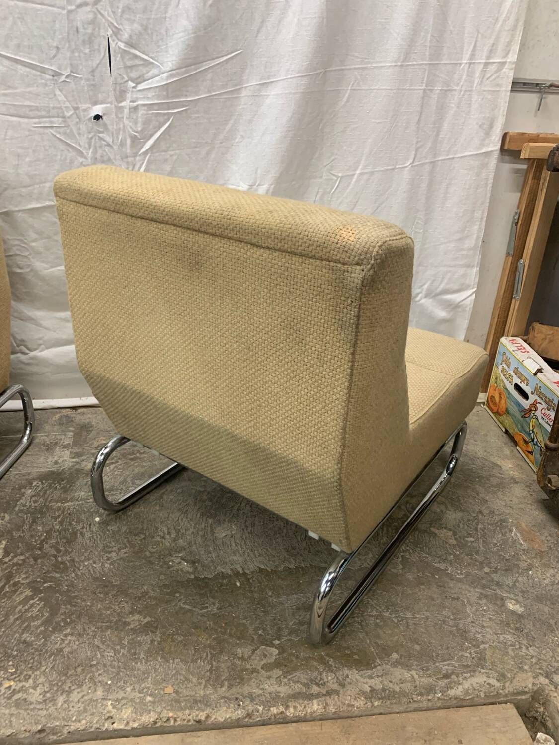 Pair of designer armchairs circa 1980