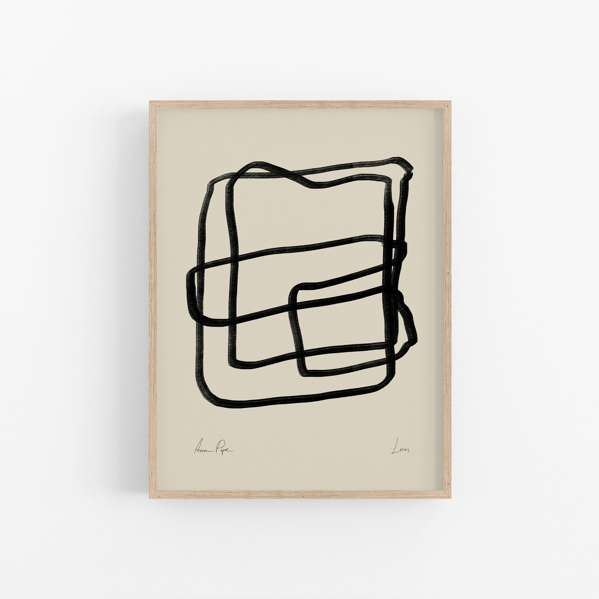 Framed abstract giclee art print 50x70cm