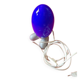 Lampe de table.bleue cobalt ovoïde. créateur tatsuo konno