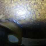 Old large vase st clement france ethnic relief decor n° 9128 60s rare