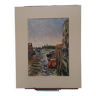 Watercolor Venice signed Rollier