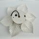 White flower wall light in metal Masca Italy 1970s