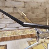 Table basse octogonale verre fumé 1970