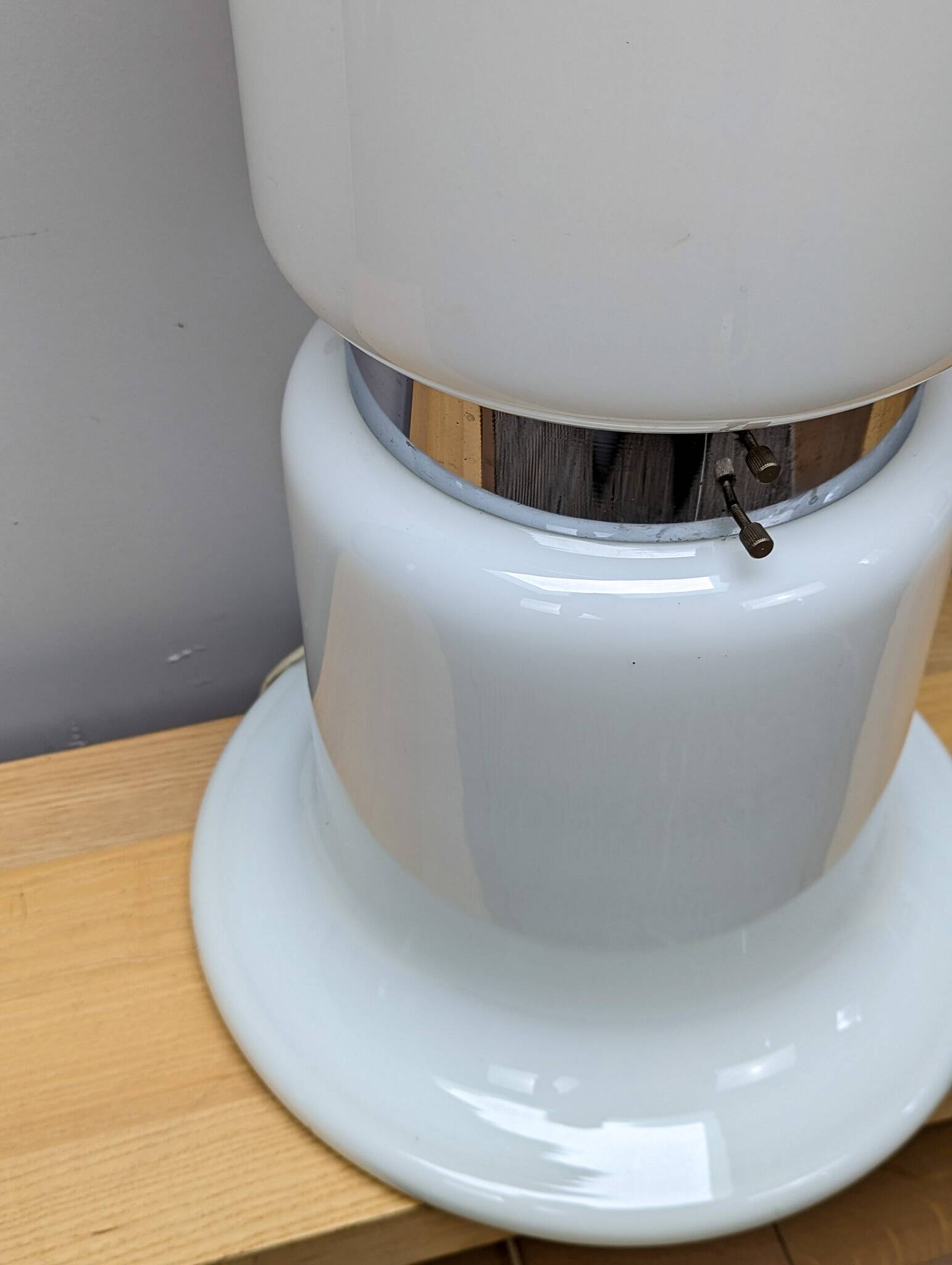 Very tall mid century Karel Volf designed floor lamp - White