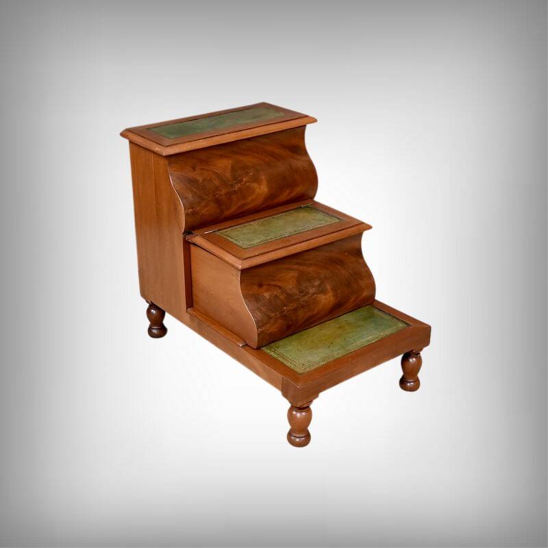 Victorian Library Step Stool in Mahogany, England – 2nd half of the 19th century