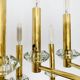 Brass Chandelier by Gaetano Sciolari