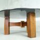 Table basse italienne moderne de bois de rose années 60