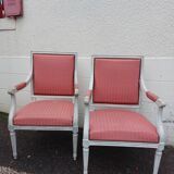 Paire de fauteuils style Louis XVI