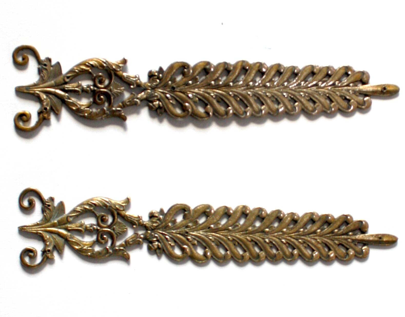 Pair of empire ornamental plates for doors or furniture