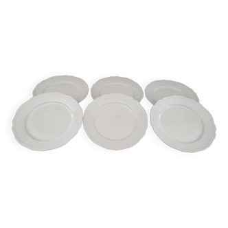 Set of 6 dessert plates in beige glazed stoneware IKEA marli indented